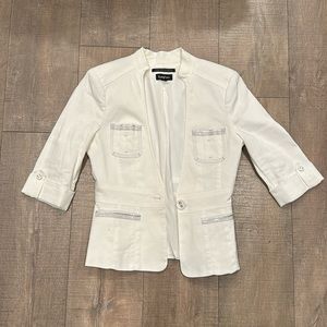 Bebe white 3/4 sleeve jacket 4